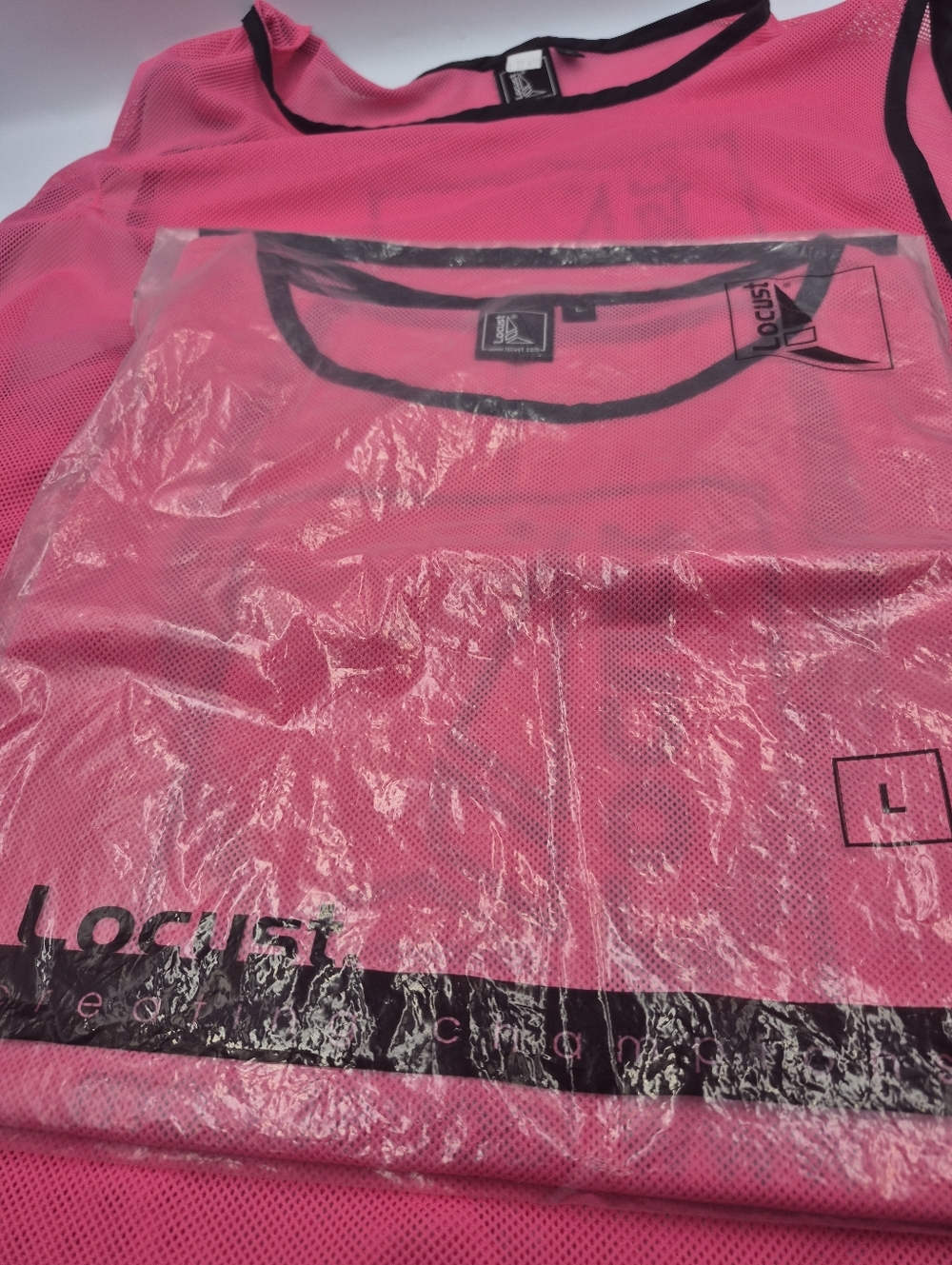 2 Adult Locust Pink Mesh Training Vest. Never Worn.